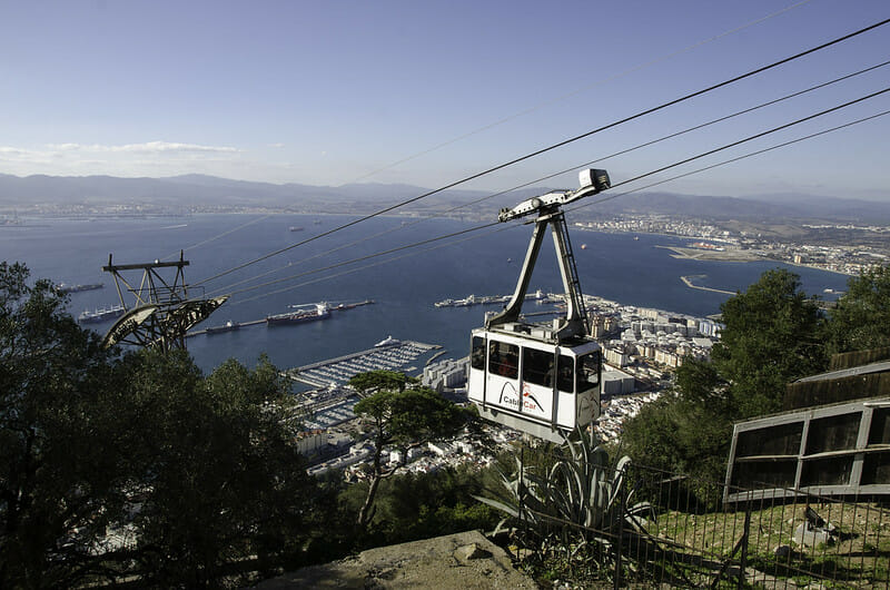 Seilbahn von Gibraltar 4 gibraltar seilbahn landschaft
